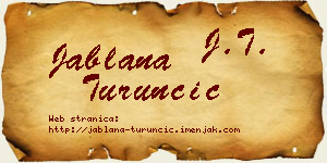 Jablana Turunčić vizit kartica